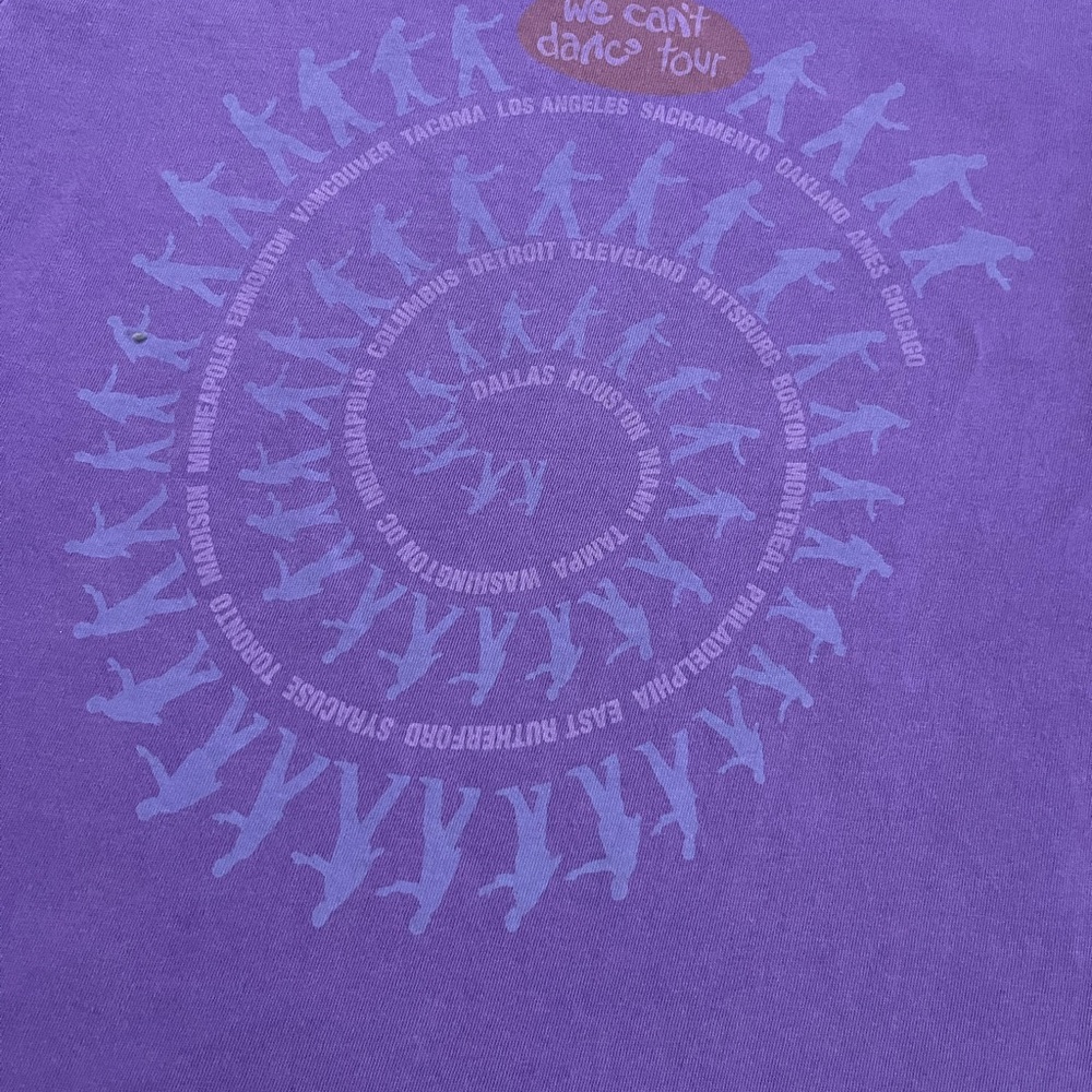 🎸 '21 Genesis Band I Can't Dance Album 2 Side Tour Reprint Purple Lucky Brand T - Picture 15 of 16